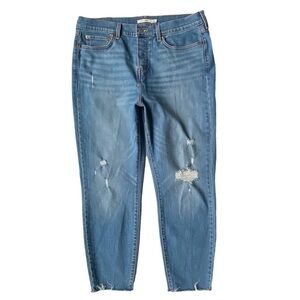 Levis Jeans Wedgie Size 16 16W Skinny Ankle High Rise Button Fly Distressed
